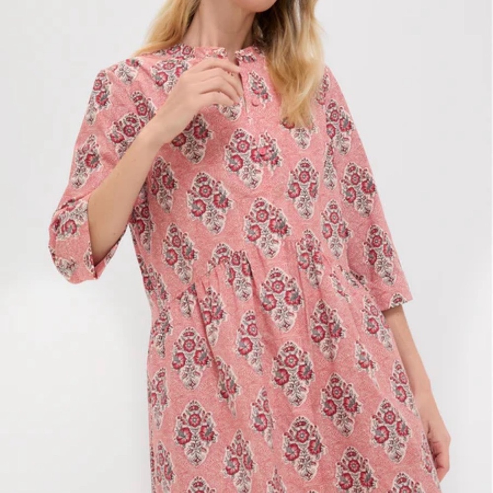 NWT Tuckernuck Scarlet Sonata Royal Shirt Dress XXXL Spring Summer Lightweight - Picture 7 of 8